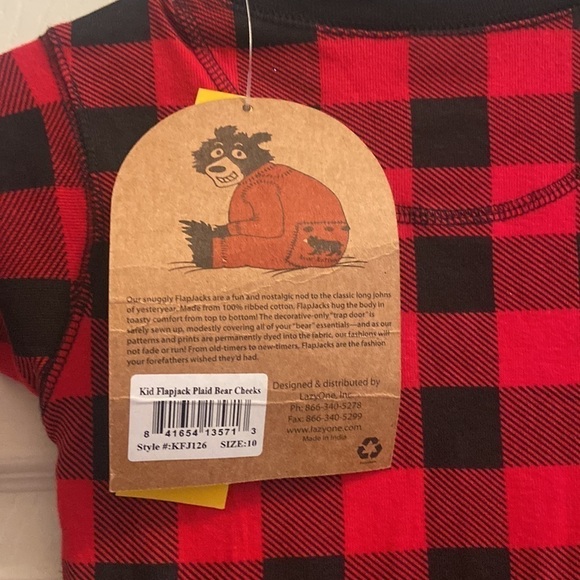 Kids Size 10 Long Johns PJs Pajamas with Trap Door NWT - Picture 8 of 10